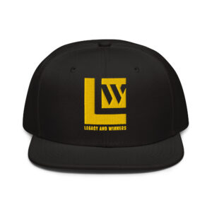 Legacy and Winners Embroidered Snapback Hat - Gold Logo