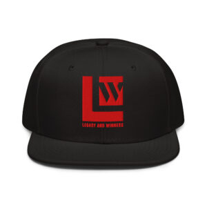 Legacy and Winners Embroidered Snapback Hat - Red Logo